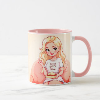 Caneca Blonde Beauty Ceramic Mug - Vibrant Yellow Hair
