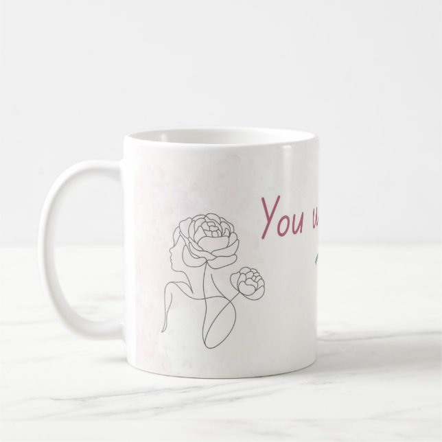 Caneca Bloom | Xícara de Citação Floral (Esquerda)
