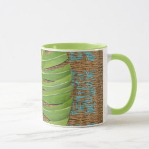 Caneca Bloquear palma de Impressão no plano de fundo do