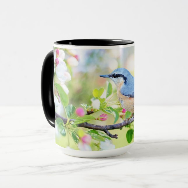 Caneca Blossomas de Ave Azul e Maçã (Frente Esquerda)