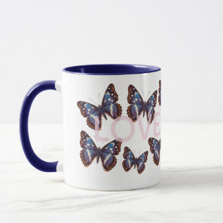 Caneca Blue Butterfly Love