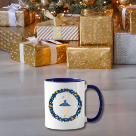Caneca Blue Christmas Ballerina Mug | Feriado Elegante