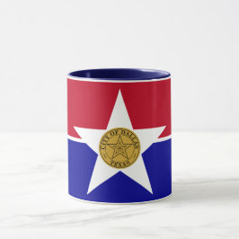 Caneca Blue Combo Mug com bandeira de Dallas