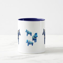 Caneca Blue Dala Horses Mug