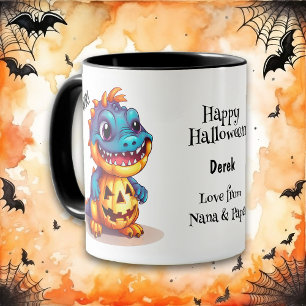 Caneca Blue Dinosaur Jack o 'Lanterna Halloween Kids