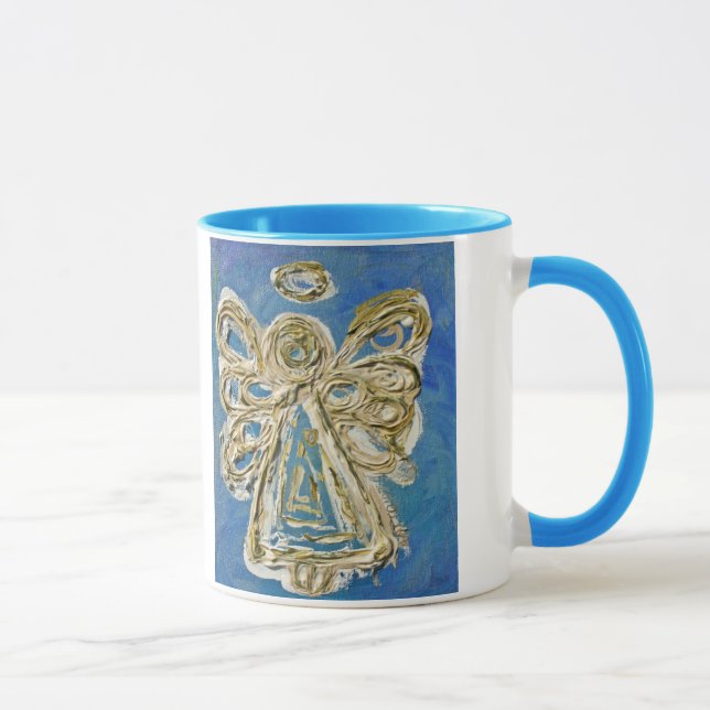 Caneca Blue Guardian Angel Foliday Mug ou Cup (Direita)