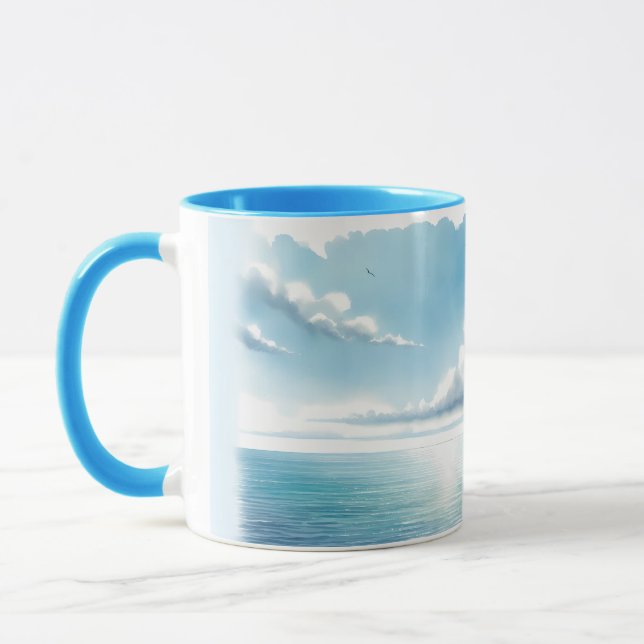 Caneca Blue Horizon Solitary Sailboat (Esquerda)