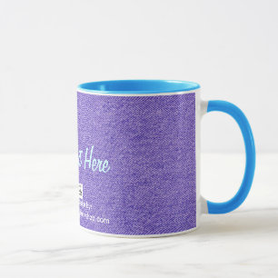 Caneca Blue Jean Material, Seu Texto Aqui