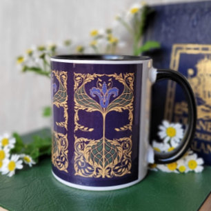 Caneca Blue Lily Art Nouveau
