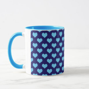Caneca Blue Love Hearts