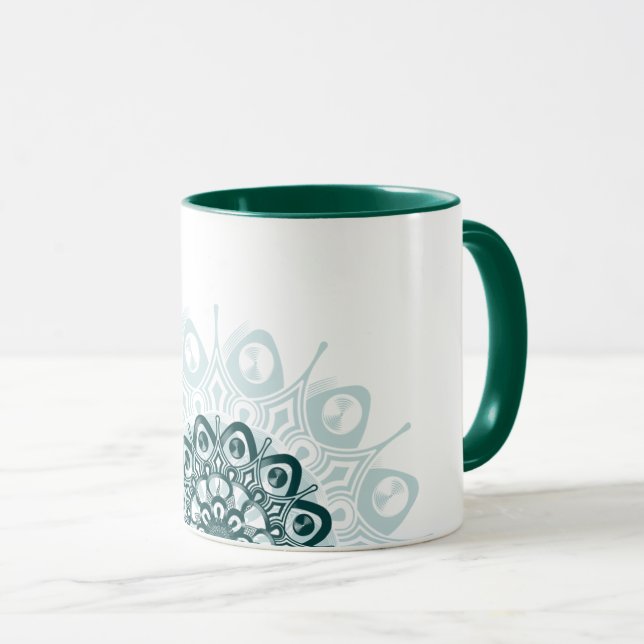 Caneca Blue Mandala (Frente Esquerda)