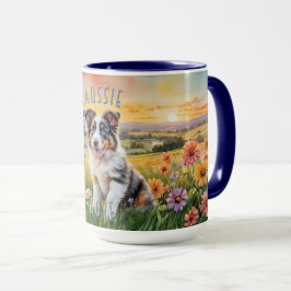 Caneca Blue Merle Australian Shepherd Puppy