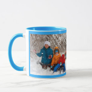 Caneca Blue Personalize o módulo de fotos para presentes