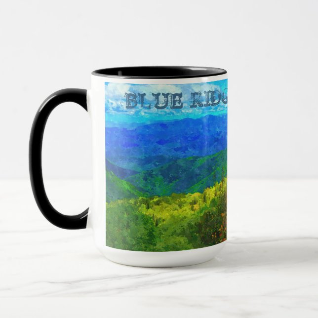 Caneca Blue Ridge Parkway Aquarela (Esquerda)