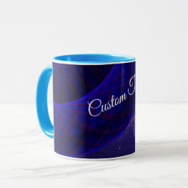 Caneca Blue Space Donuts Geometric Coffee Mug