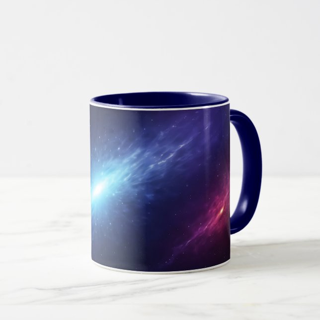 Caneca Blue Supernova Outer Space Nebula Astronomy (Frente Esquerda)