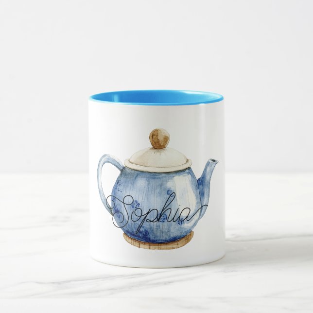 Caneca Blue Tea Pot Birthday (Centro)