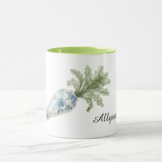 Caneca Blue White Floral Carrot (Centro)