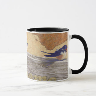 Caneca Bluebirds, andorinhas de celeiro