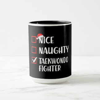 Caneca Blusão de Natal Engraçado de Taekwondo