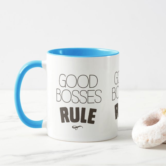 Caneca Boa regra dos chefes - tipo de Brown escuro (Com Donut)