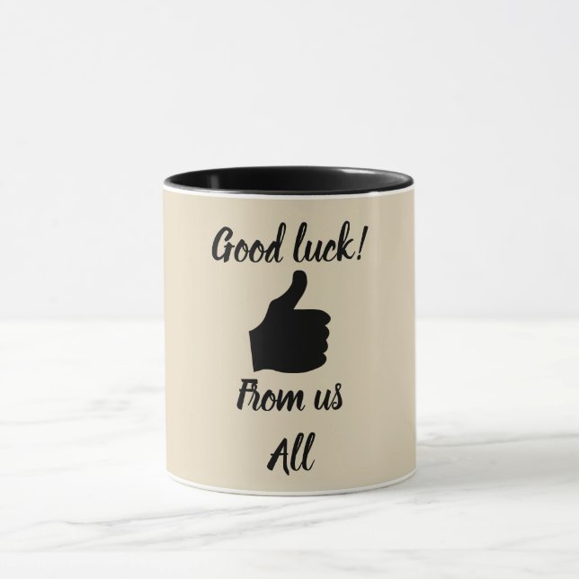 Caneca Boa sorte de todos nós. (Centro)