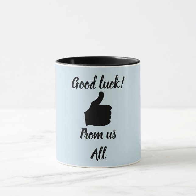 Caneca Boa sorte de todos nós. (Centro)
