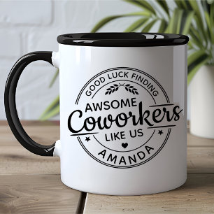 Caneca Boa Sorte Encontrando Melhores Colegas sarcástico 
