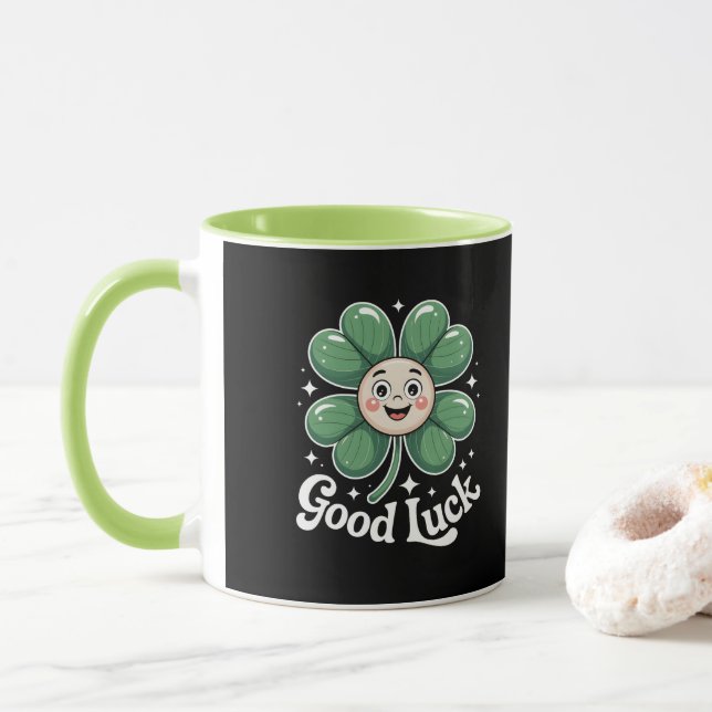 Caneca Boa Sorte Quatro Folha (Com Donut)