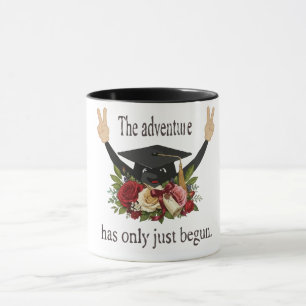 Caneca Boa Tampa de Formatura Floral   A Aventura Começa