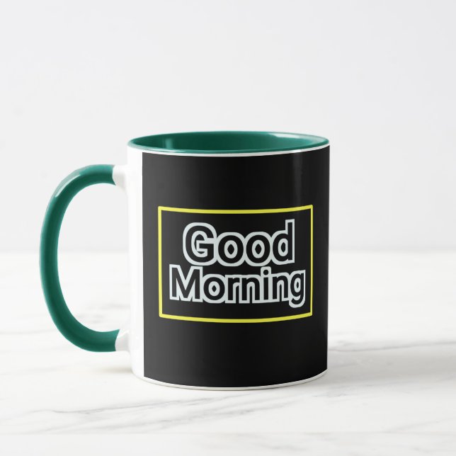 Caneca Boas Manhãs - Taça de Café com Cotação Positiva (Esquerda)