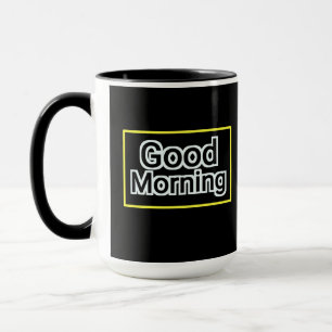 Caneca Boas Manhãs - Taça de Café com Cotação Positiva