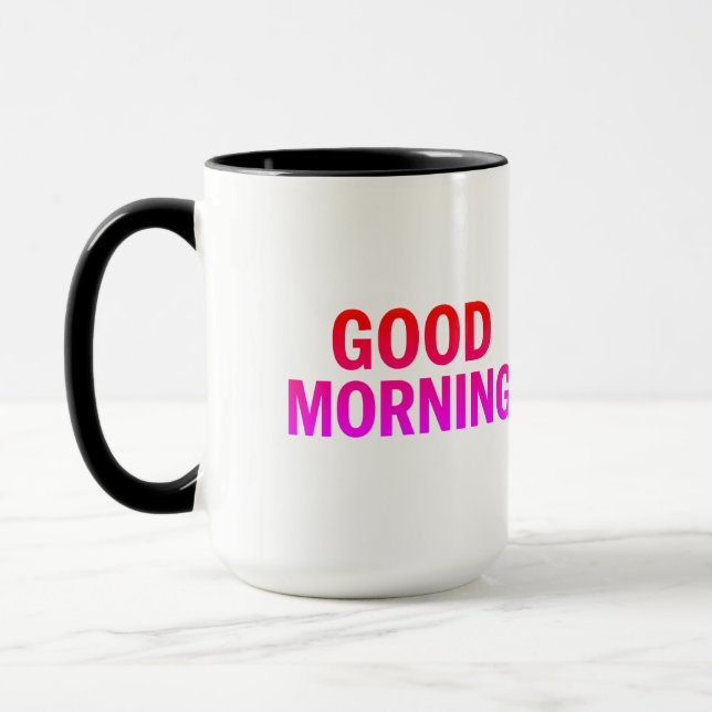 Caneca Boas Manhãs - Taça de Café com Cotação Positiva (Esquerda)