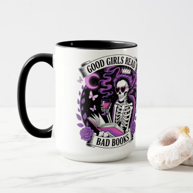 Caneca Boas Meninas Lem Livros Ruins (Com Donut)