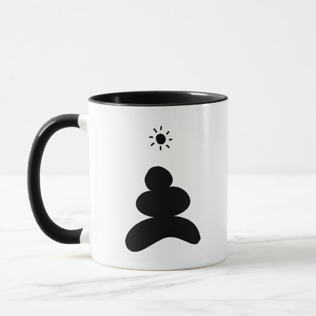 Caneca Boho abstract Stone and Sun (Esquerda)