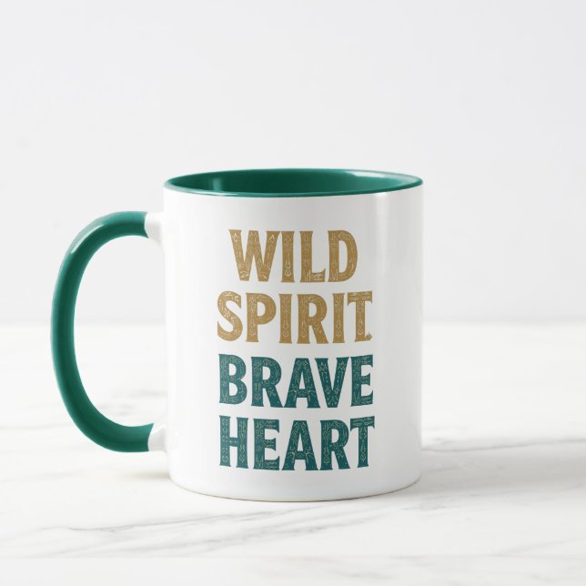 Caneca Boho Adventure Wild Spirit Brave Heart (Esquerda)