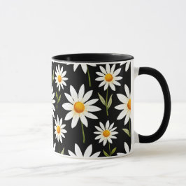 Caneca Boho Daisy Floral Minimalista Primavera Bloom Aest