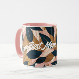 Caneca Boho Dourado Cor-de-Rosa Esbranquiçada Deixa a col