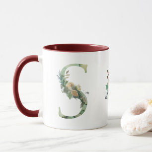 Caneca Boho Floral Monograma S Café
