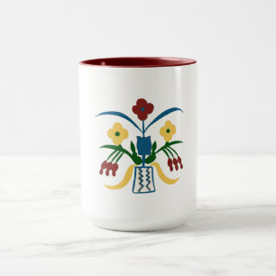 Caneca Boho Floral Mug Vibes Desenhadas À Mão
