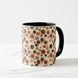 Caneca Boho Flow Shapes Mug – Earth Tone Design
