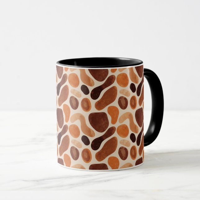 Caneca Boho Formas da Natureza – Paleta Orgânica Q (Frente Esquerda)