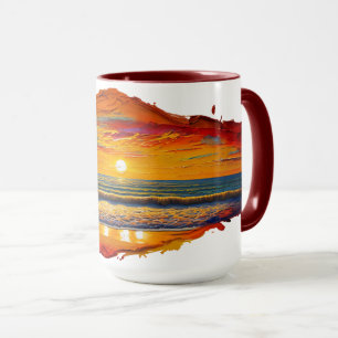 Caneca Boho inspirou o pôr do sol