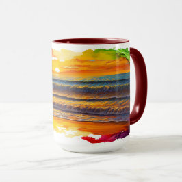 Caneca Boho inspirou o pôr do sol