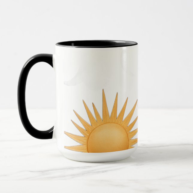 Caneca Boho Sol Presente para Ela Aniversário Mãe (Esquerda)