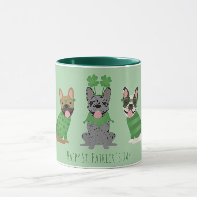 Caneca Bois Franceses de Dia de São Patrício Feliz (Centro)