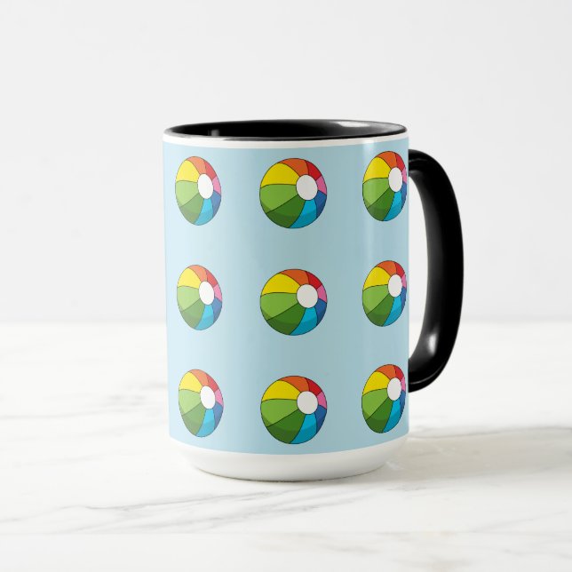 Caneca Bola Colorida de Praia (Frente Esquerda)