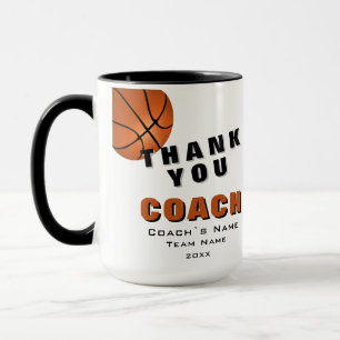 Caneca Bola de Basquete Obrigado Treinador 