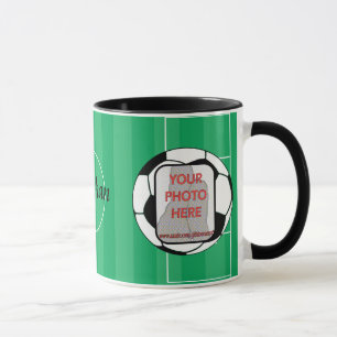 Caneca Bola de futebol customizável da foto