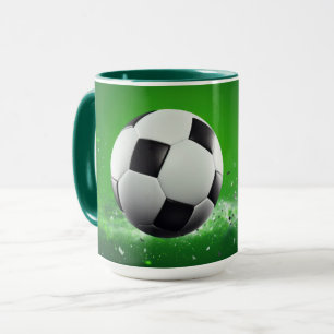 Caneca Bola de Futebol de Nome Personalizado